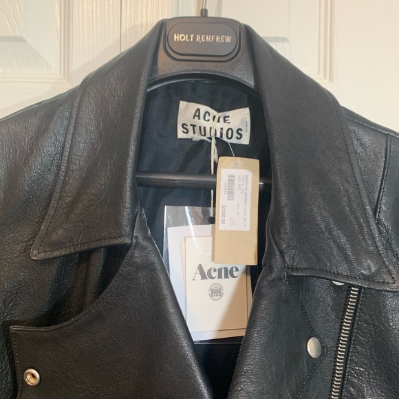 **NWT** Acne Studios Motorcycle Leather Jacket - Picture 5 of 5